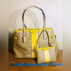 Coach Handbag with mini wristlet
